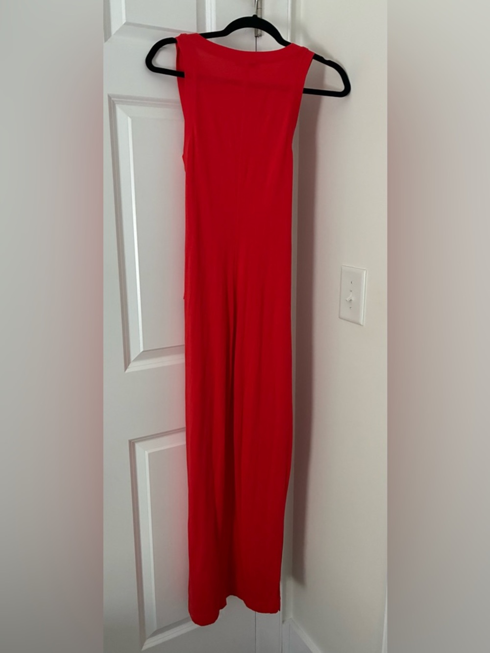 Michael Stars Anthropologie Bright Red Tie-Front Maxi Dress - Picture 4 of 4